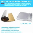 thumbnail image 2 of Car Heat Sound Deadening Insulation Mat 394mil 10.8 Sqft PE Foam Deadener Barrier Auto Hood Engine Roof Door Trunk, 2 of 7