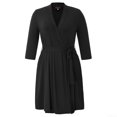 thumbnail image 2 of HN Women Comfy Plus Size Robe Sleepwear 3/4 Sleeve V-Neck Loungewear Bathrobe Nightgown, 2 of 10