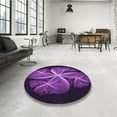 thumbnail image 3 of Ahgly Company Indoor Rectangle Patterned Dark Orchid Purple Area Rugs, 2' x 5', 3 of 6