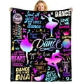 thumbnail image 7 of Dance Blanket Gifts for Women Girls, Dance Lovers Throw Blanket Super Soft Lightweight Travel Bed Sofa Blankets for Dancer Team Lovers Competition Accessories, 50 × 60 Inch, 7 of 7