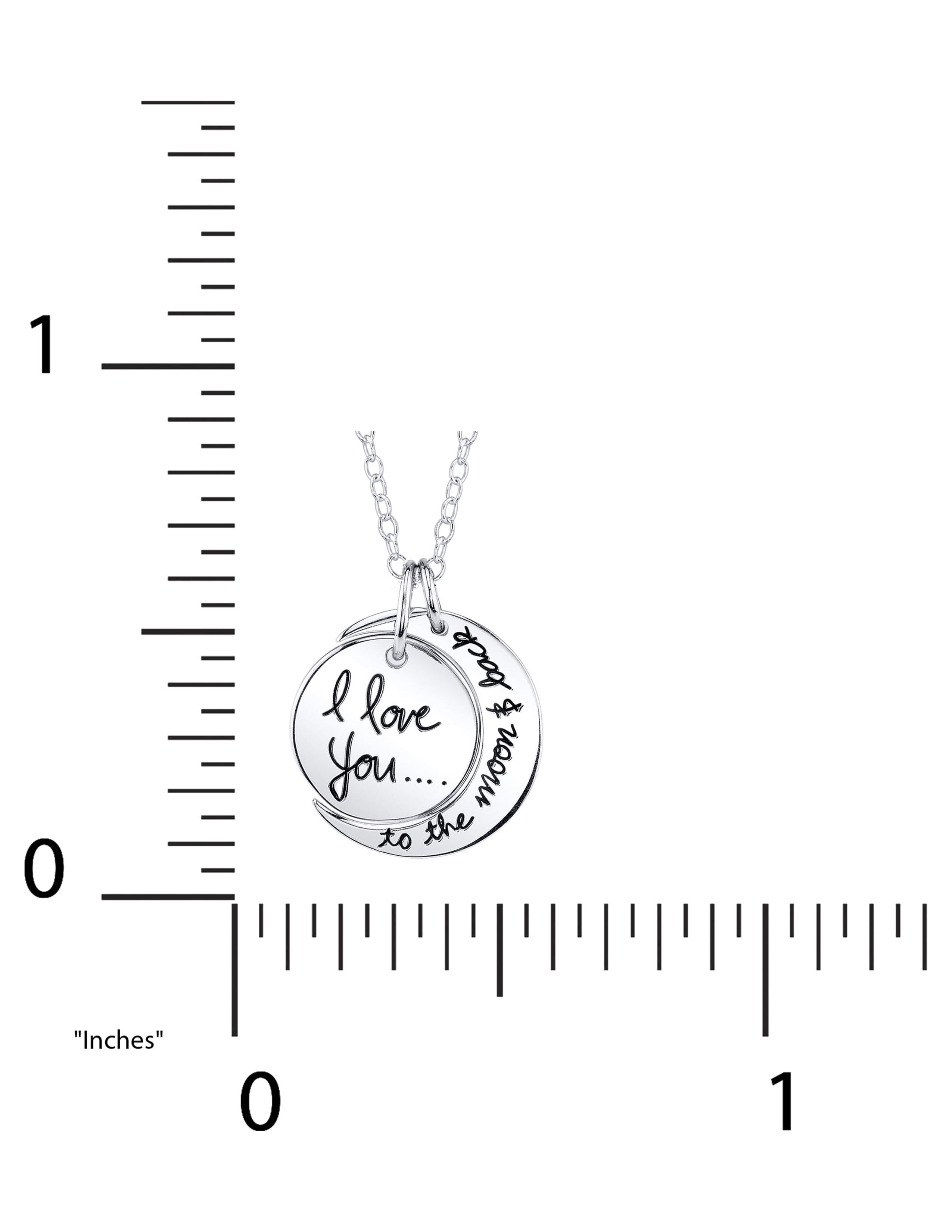 Believe by Brilliance Sterling Silver Moon & Back Necklace photo 2