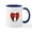White/Navy Inside, variant on CafePress - Penguin Valentine Mugs - 11 oz Ceramic Mug - Novelty Coffee Tea Cup