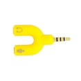 thumbnail image 4 of Matsuzay Divisor de Audio de 3,5mm tipo 2 en 1 conveniente conector estéreo convertidor de sonido teléfono micrófono auriculares Tablet Accesorios Cables de audio/vídeo amarillo, 4 of 6