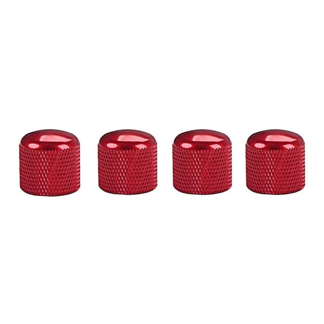 Mosiee 4Pcs 6Mm Guitar Bass Dome Tone Volume Control Knobs For Electric Guitar Bass Potentiometer Control Top Hat Guitar Replacement