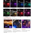thumbnail image 2 of Car LED Strip Light, 4pcs 36 LED DC 12V Multicolor Music Car USB Interior Light LED Under Dash Lighting Kit with Sound Active Function & Wireless Remote Control, 2 of 7