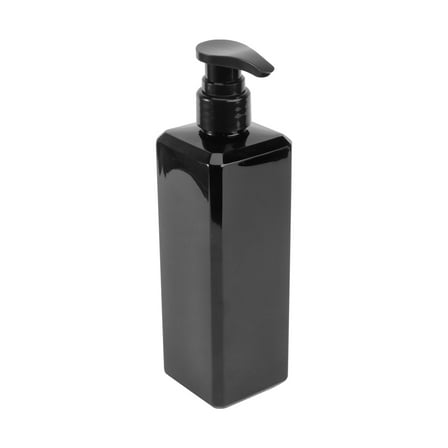 ROSENICE 1Pack 7.9x2.4x2.4in Black Square Plastic Pump Bottle For Liquid Dispensing