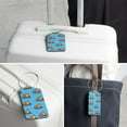 thumbnail image 6 of Square PU Leather Luggage Tags, 2 Pack, with Privacy Cover and Stainless Steel Ring - Suitable for Travel, Backpack, Handbag - Bag Tags, Handbag Tags Sloth, 6 of 7