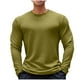 thumbnail image 2 of pstuiky hombres de manga larga, Suéter de manga larga con cuello redondo y base para hombre, estilo otoñal, color liso top de hombre m, 2 of 3