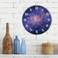 thumbnail image 7 of Dreamtimes Space Galaxy Wall Clock, 10 Inch Silent Non Ticking Round Clock Oil Painting Clock Easy to Read Clock for Living Room Bedroom Bathroom Home Decor, 7 of 7
