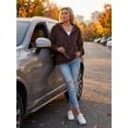 thumbnail image 5 of Cueply Hoodies for Women Fleece Half Zip Pullover Tops Fall Winter Hooded Sweatshirt Jacket Coat with Pockets, 5 of 8
