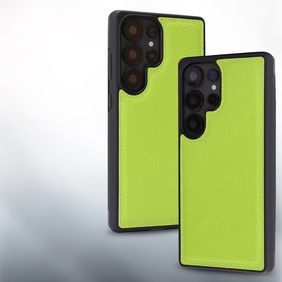 For Samsung Galaxy S25 Ultra Phone Case,Unique Durable Lychee Pattern PU Leather Back,Simple Ultra Slim Anti-Scratch Protection,Shokcproof Anti-fall Thin Fit Phone Case Cover,Green
