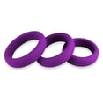 thumbnail image 4 of LeLuv Flat Inside Smooth Silicone Cock Ring | (3 Pack - 36mm/41mm/45mm Purple, 4 of 8