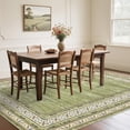 thumbnail image 2 of Modern Area Rug - Soft Washable Low Pile Carpet, Non-Slip & Mark Resistant - For Living Room, Bedroom, Dining Room - Green, 4x6ft, 2 of 8