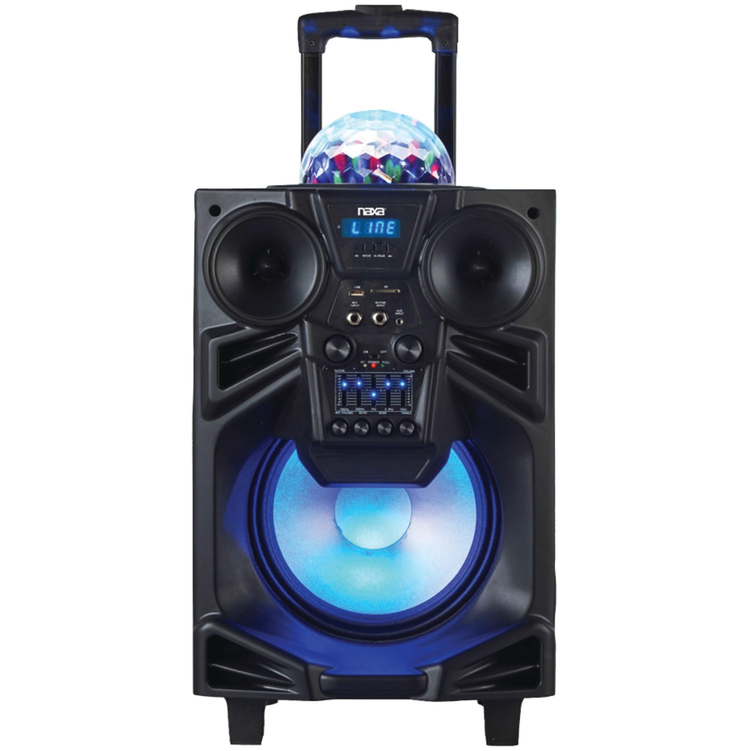bluetooth dj pa speaker with disco light