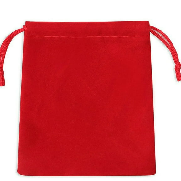 KALLORY 50pcs Red Velvet Jewelry Pouch Bags for Women, Ideal for Business, Display Events, and Back to School
