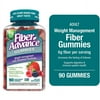 Fiber Advance Weight Management Gummies with Chromium Fiber Supplement, Natural Fruit, 90 Count