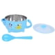 thumbnail image 2 of Para Niños, Juego Vajilla, Cuenco Cute Cartoon Juego De Vajilla De Acero Inoxidable Para Niños Baby Kid Bowl Spoon For HomeBlue Ccdes Azul, 2 of 8