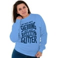 thumbnail image 3 of Shedding Sharing Glitter Dog Fur Puppy Unisex Plus Fleece Graphic Sweatshirt Brisco Brands 2X, 3 of 5