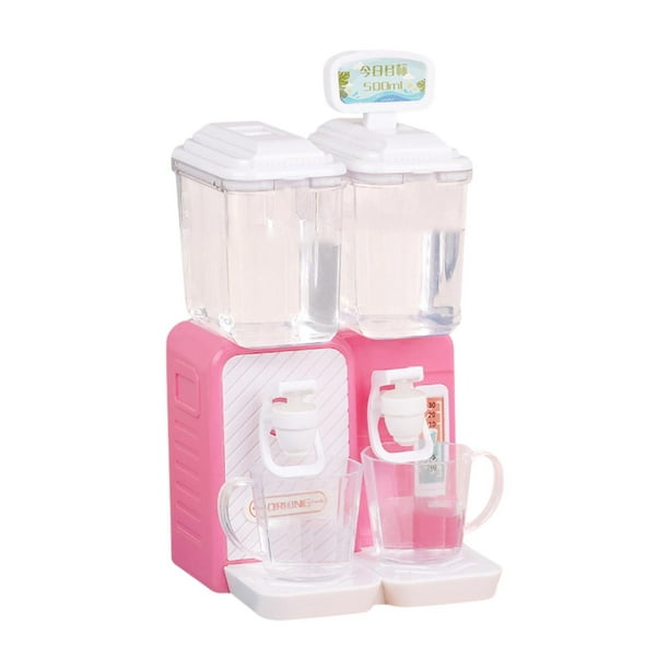 Dispensador de agua para casa de muñecas, miniatura, escena de vida, modelo de muebles para dormitorio Rosa