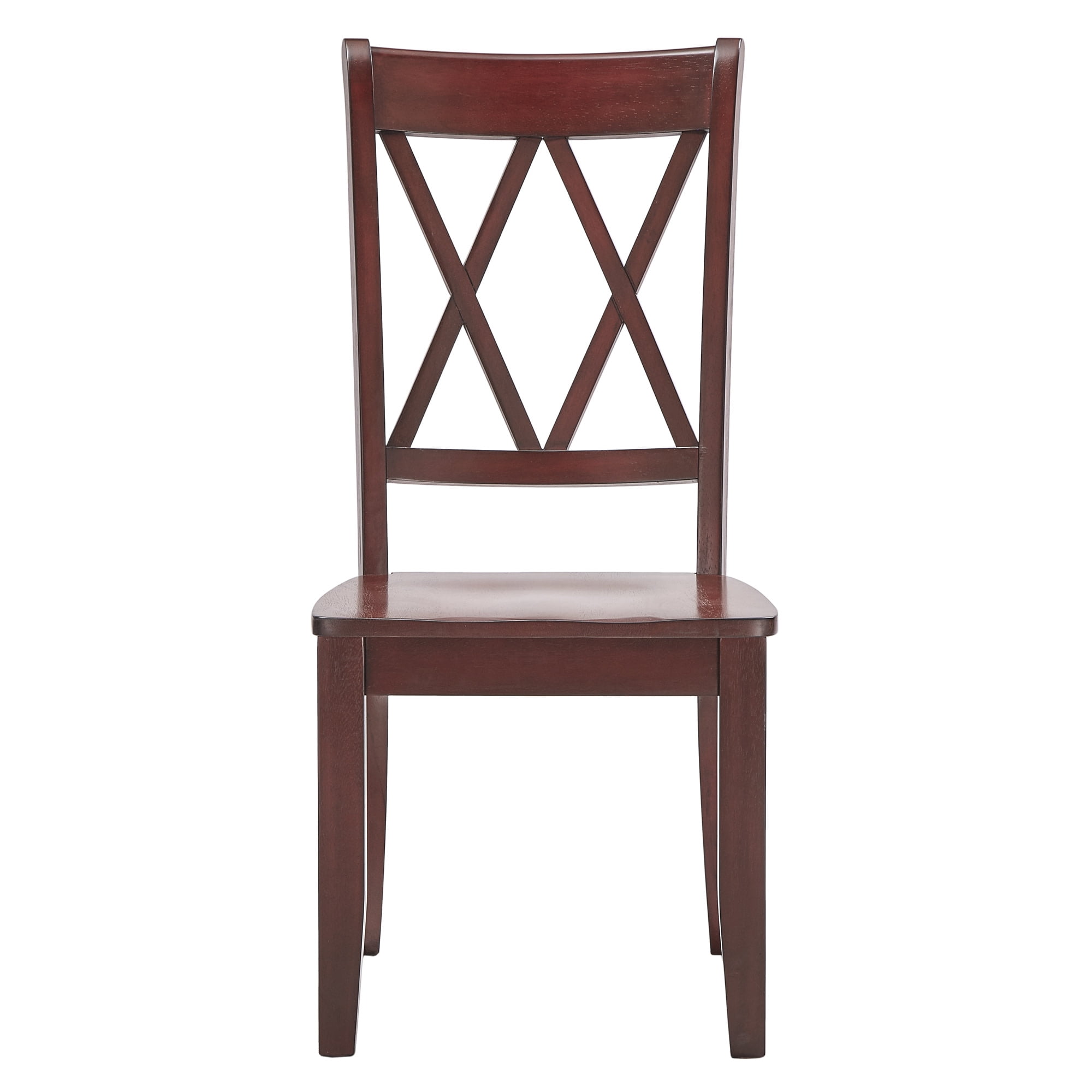 Weston Home Farmhouse Dining Chair, Set of 2, Antique Berry Red