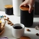 thumbnail image 5 of Recipientes para almacenar alimentos, bote de cerámica para cocina, bote para té, tarros de recuerdo con tapas de bambú selladas, junta de goma hermética, diseño moderno para té, café, especias,, 5 of 6