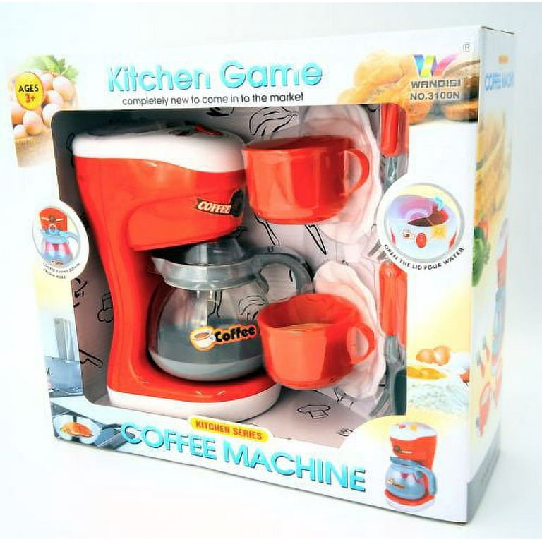 GENEMA Girls Kitchen Toy Simulation Coffee Maker Set for Role-Play