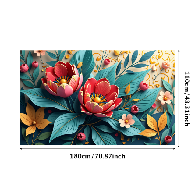 Floral Design Background Banner Party Decorations Backdrop for Garden Parties Outdoor Celebrations Spring Events and Photo Shoots