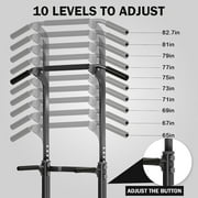 SOGES Height Adjustable Power Tower Dip Stands Pull up Bar Strength Training for Home Gym Black