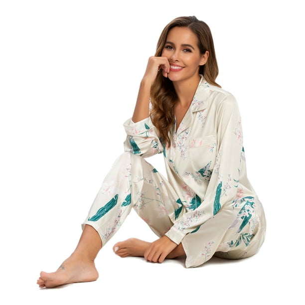 MintLimit Womens Pajamas Set Long Sleeve Pajama Set for Women