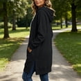 thumbnail image 6 of Xaqiouau Womens Hooded Sweatshirt Dress Long Sleeve Pullover Hoodie Dress Casual Loose Tunic Dress with Kangaroo Pocket Fall Winter Outfit, 6 of 7