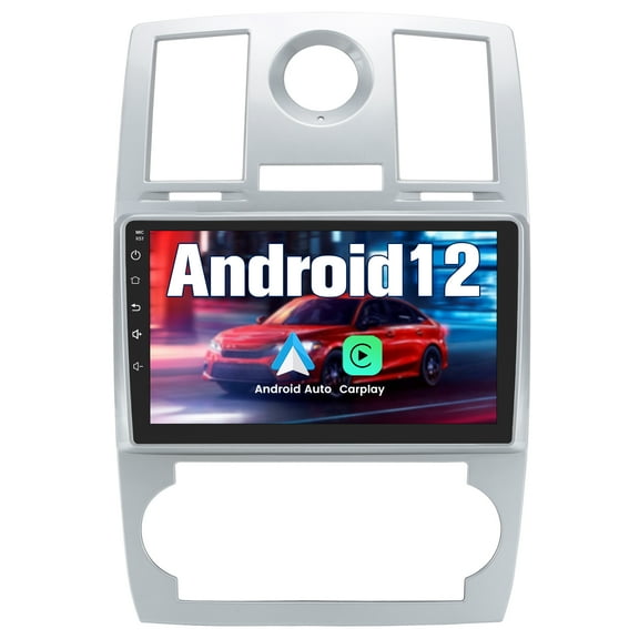 AWESAFE 9 Inch Car Radio Stereo for Chrysler 300C 2004-2011 Built in Apple CarPlay Andriod Auto Andriod system Touch Screen with Bluetooth WiFi FM Mirror Link GPS Navigation Split Screen SWC