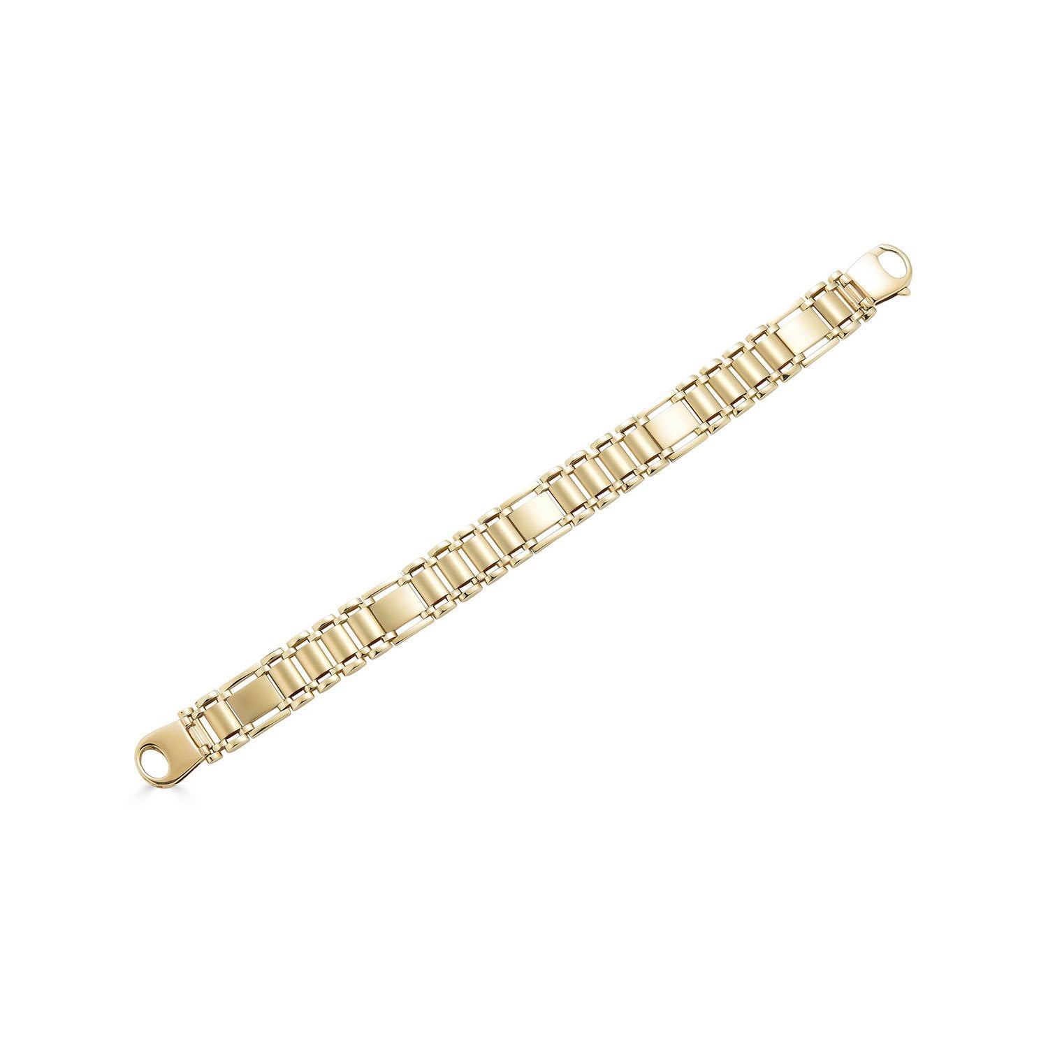 Men's 14K Yellow Gold High Polish Link Bracelet, 8.5