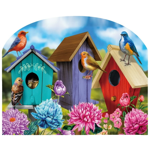 Briarwood Lane Colorful Birdhouses Spring Acrylic Art Sign