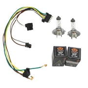 CF Advance For 12-16 C250 C300 C350 C63 AMG Left or Right Headlight Wiring Harness and H7 55W Headlight Bulb 2012 2013 2014 2015 2016