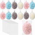 thumbnail image 1 of wonima11 12 Pcs Shower Puff Bath Individually Wrapped with Elastic Hand Strap Travel Loofah Sponge for Shower Care, 1 of 1