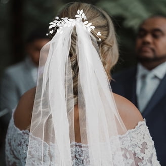Elegant Long Pearl Wedding Veil with Comb - 1 Tier White Bridal Veil for Women imffamm Bridal Wedding Veil Pearl Bride Veil, 1 Tier Ivory  main image 2