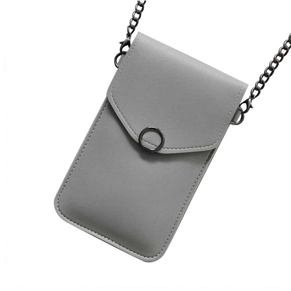 Details about   Mini Touchable Transparent Mobile Phone Bag PU Leather Crossbody Bag 