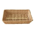 thumbnail image 1 of Rustic Rattan Storage Baskets Fruit Baskets for Counter Living Room Bathroom 40x30x8cm, 1 of 8