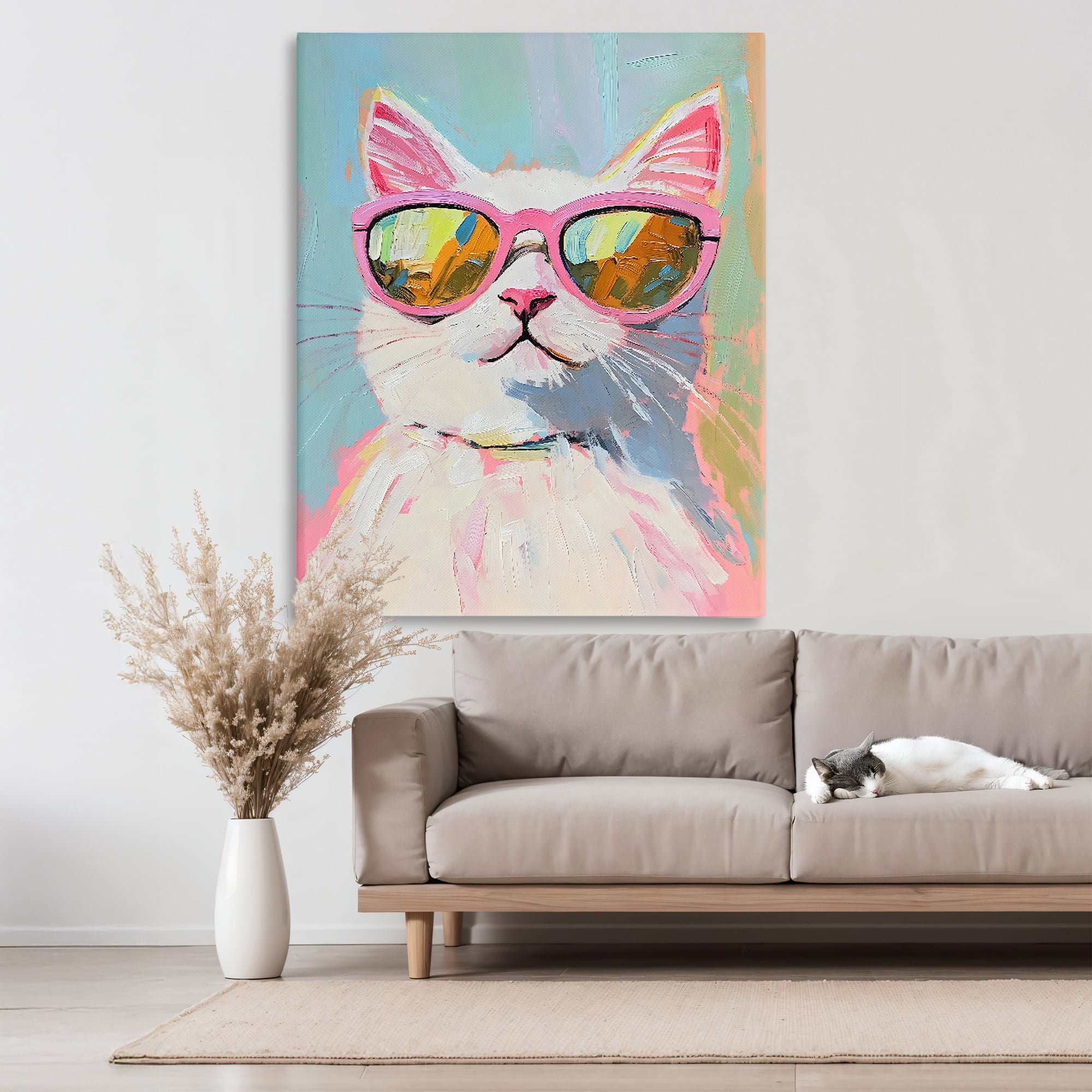 Stupell Industries Cool Cat in Sunglasses Canvas Wall Art, design by The Prints Vibe