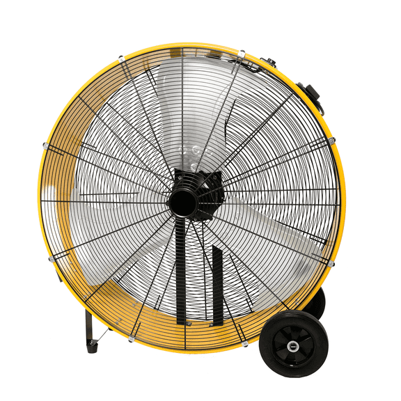 36 IN Portable Drum Fan, MAX 21,100 CFM Shop Fan Heavy Duty, 2-Speed, 4/5 HP Powerful Motor, 8 IN Wheels, for Workshop, Factory, Warehouse, Garage, UL Listed