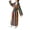 Rainbow, variant on Men's Fleece Striped Bathrobe Hooded Nightwear Rainbow Large