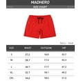 thumbnail image 2 of MADHERO Men's Swim Trunks with Mesh Liner Quick Dry Swimwear Bathing Suit Red Size 2xl, 2 of 6