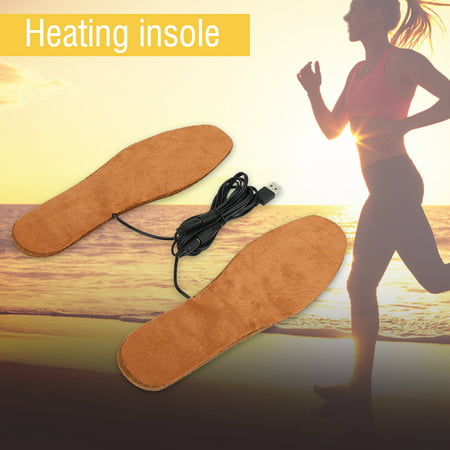 Ashata Women Men USB Electric Powered Heating Shoes Insoles Feet Warmth-Keeping Pads , Electric Powered Insoles, Heated
