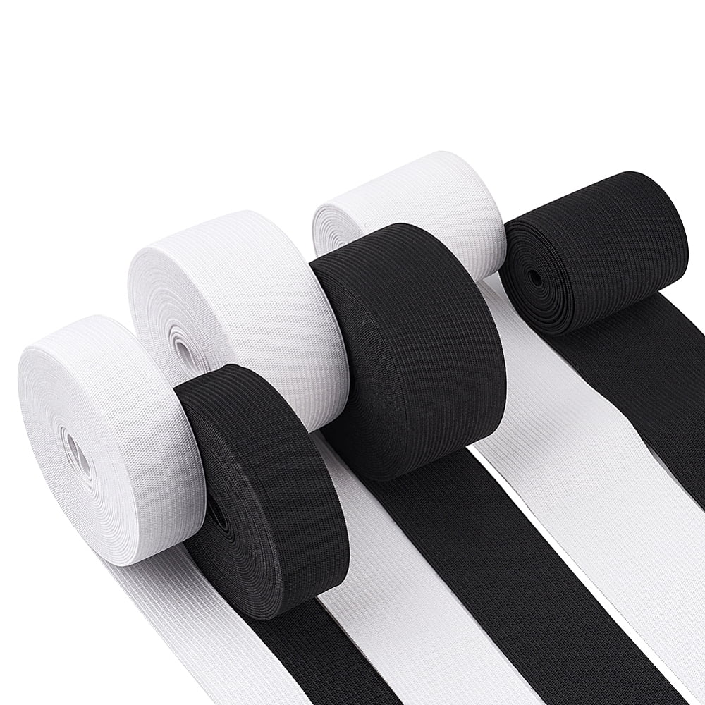 1Set DIY Jewelry with Flat Elastic Rubber Cord/Band Iron C-shaped Curved Needles and T-shape Steel Needles Mixed Color 25~50mm