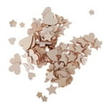 thumbnail image 2 of LOTS 100 Pieces Wood Embellishments Wooden Crafts, Natural Unpainted Crafts for DIY Parties Decoration, Scrapbook Ornaments (0mm), 2 of 7