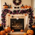 thumbnail image 5 of Halloween Garland for Halloween Decorations, Fall Garland, Artificial Rattan Home Window Decoration Layout Simulation Maple Leaf Rattan Indoor Outdoor, 5 of 6