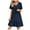 Navy, variant on gakvbuo Summer Dresses For Women 2025 Vacation Short Sleeve Elegant Mini Dress High Waist Pleated Summer Casual Dresses Flowy V Neck Beach Dress Ruffle A Line Sun Dresses Women'S Novelty Dresses