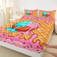 thumbnail image 3 of jejeloiu Basketball Ice Cream Queen Sheet Sets,Teens Boy Game Bed Set For Sport Lover 4 Pieces, 3 of 7