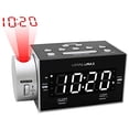 thumbnail image 2 of HANNLOMAX HX-135CR Radio Reloj Despertador con Proyección, Radio FM PLL, Alarma Dual, Puertos USB Dobles para Carga 2.4A y 1A, Pantalla LED Blanca, Adaptador AC/DC Incluido., 2 of 5