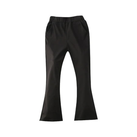 

Pimfylm Girls Cargo Pants Baby Organic Cotton Footed Harem Pants Black 9-10 Years